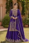 Mirza By Mrudangi Chinon Silk With Embroidery Work Plazzo Suits